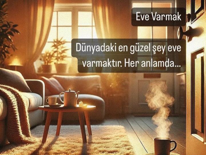 Dünyadaki en güzel şey eve varmaktır. Her anlamda
